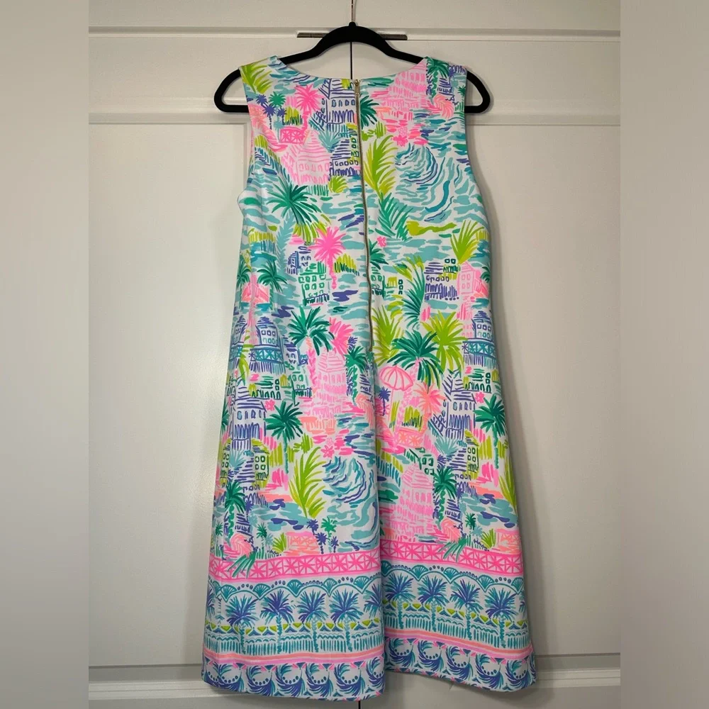 NWT Lilly Pulitzer Gellar Shift Dress Multi Private Island Engineered Size M & L - Picture 2 of 4
